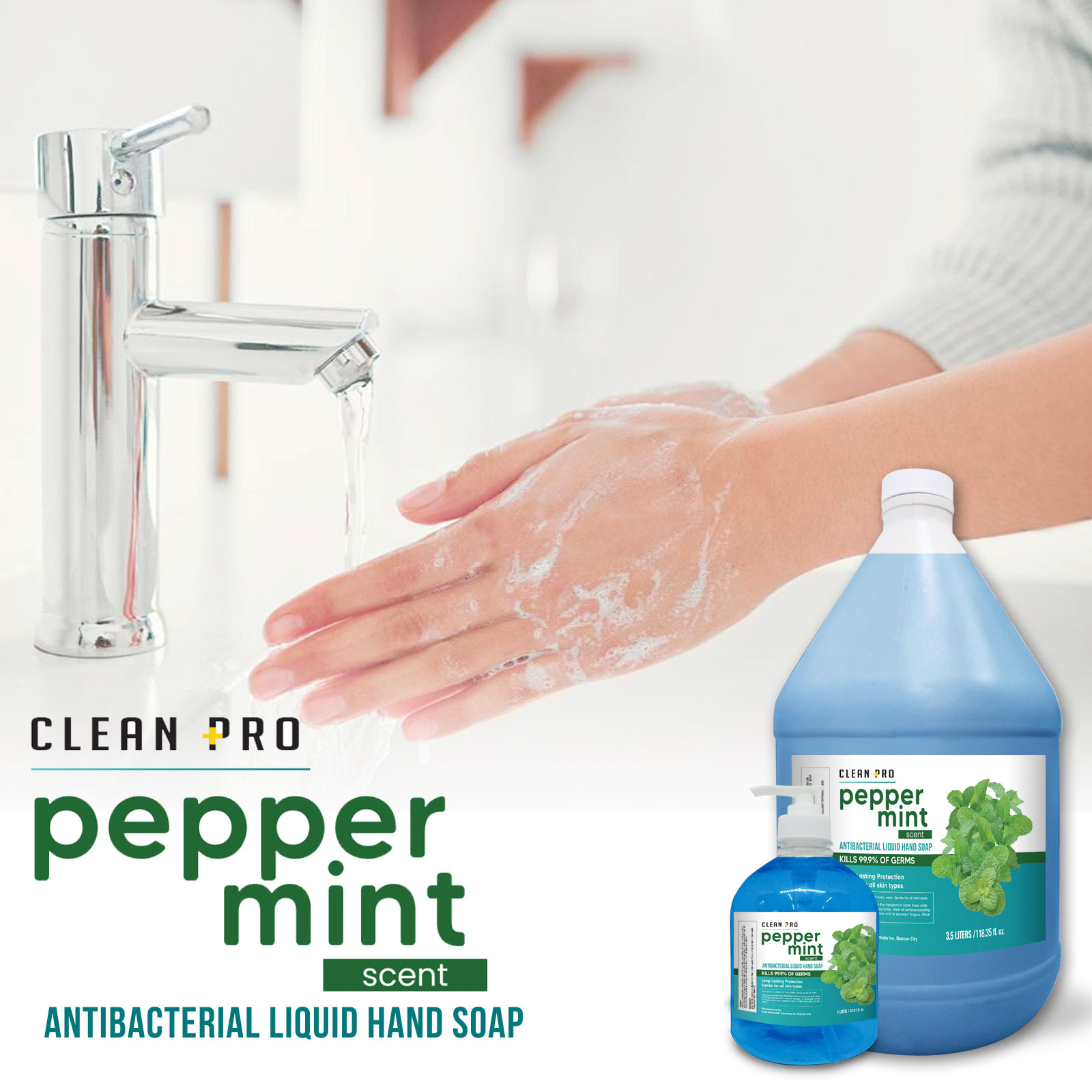 Clean Pro Hand Soap Peppermint Scent 1 Liter | Shopee Philippines