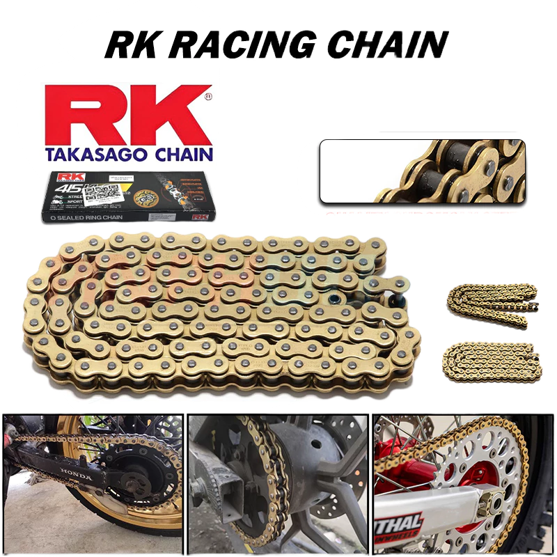 Rk Racing Chain 415/428/520 KLO O-Ring / HSB Oil Seal Golden Chains ...