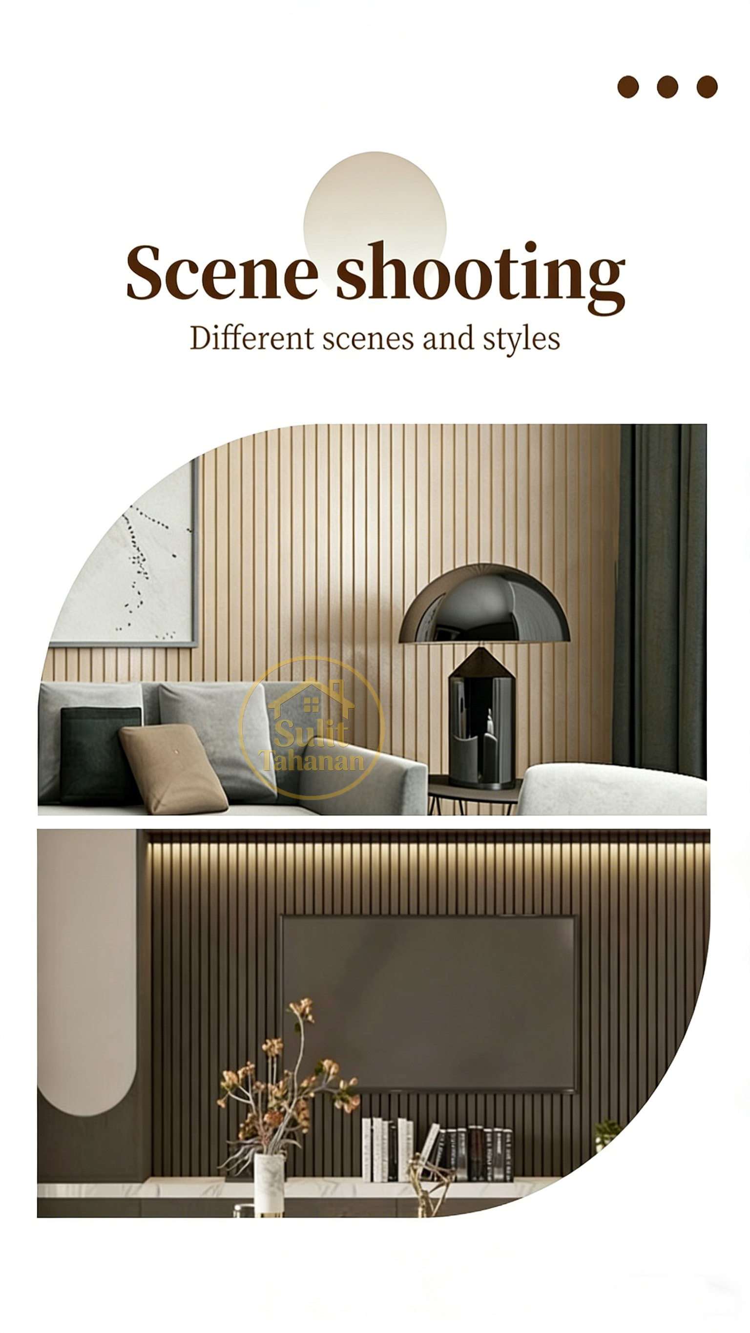 20PCS PVC Wall Panel Solid Wood Board Wallpaper Fluted Wall Panel ...