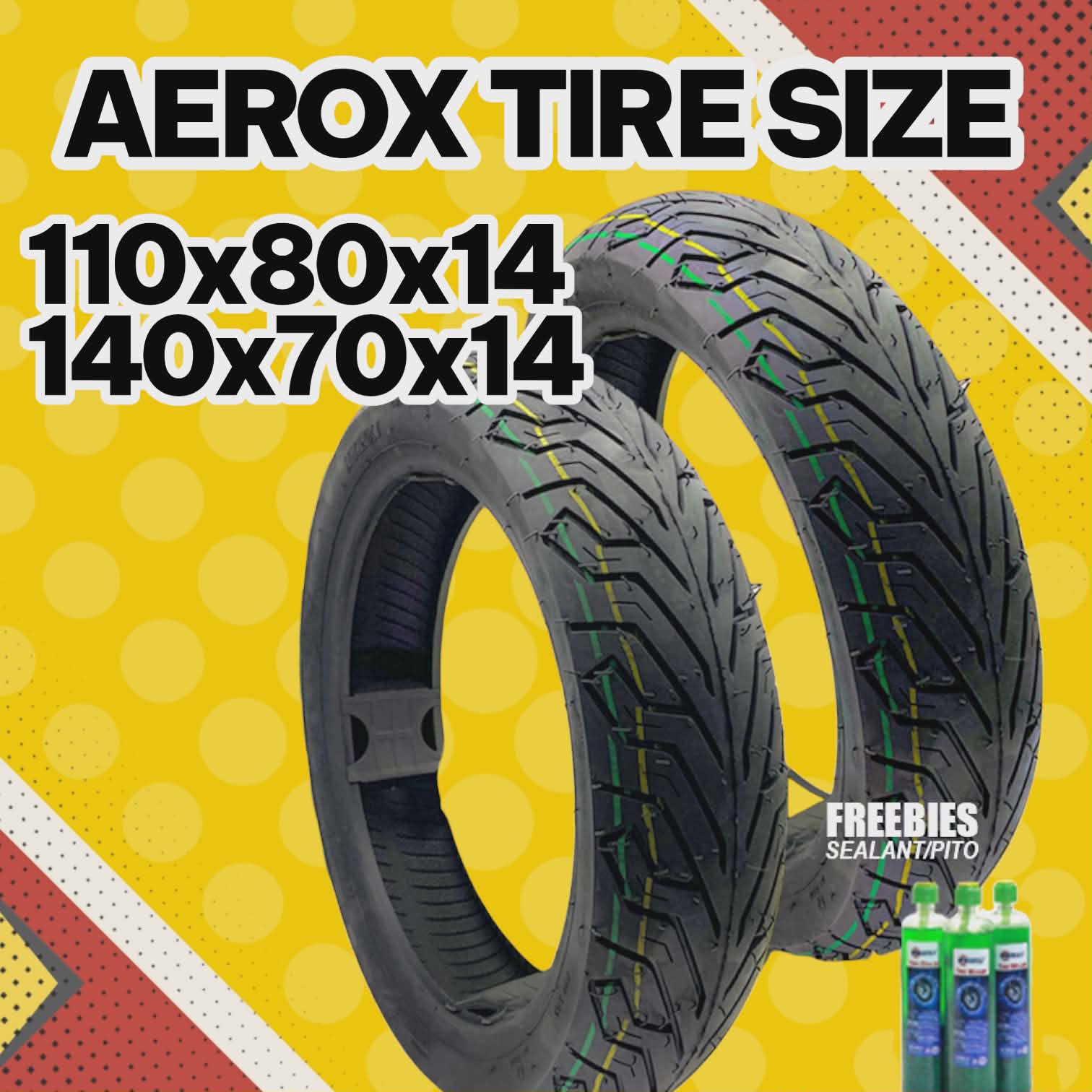 AEROX SET TIRE FRONT AND REAR MADE IN MALAYSIA | Shopee Philippines