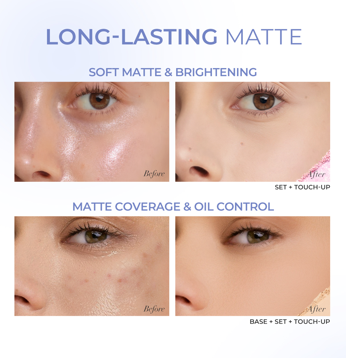 【BUY 1 TAKE1】SACE LADY Matte Face Powder Oil Control Lasting Waterproof ...