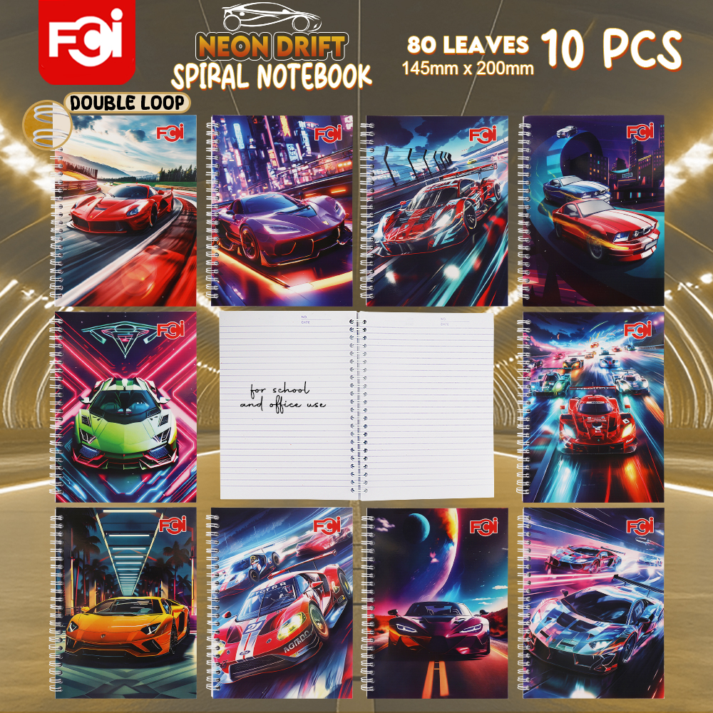 FCI Spiral Notebook 10 Different Designs For Elementary, High School ...