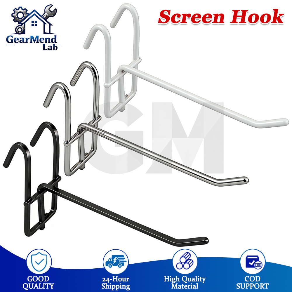 (10PC) Plating Heavy Duty Screen Hooks | For Grid Wall Wire Mesh ...