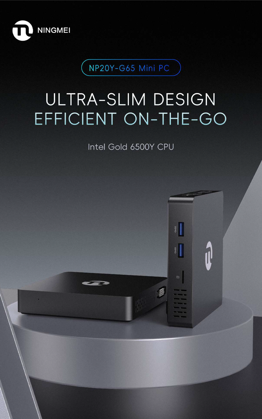 NINGMEI Mini PC Intel Pentium Gold 6500Y Processor 12GB RAM / 256GB SSD ...