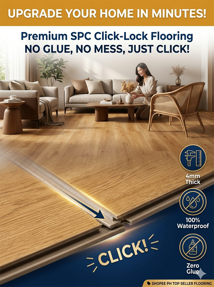 Vinyl Tile Floor Wood SPC Locking Flooring Waterproof Fast Installation ...