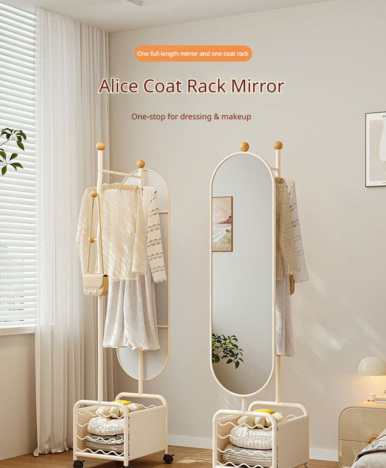 Clothes Rack with Full Length Mirror Multifunctional Clothes Hanger ...