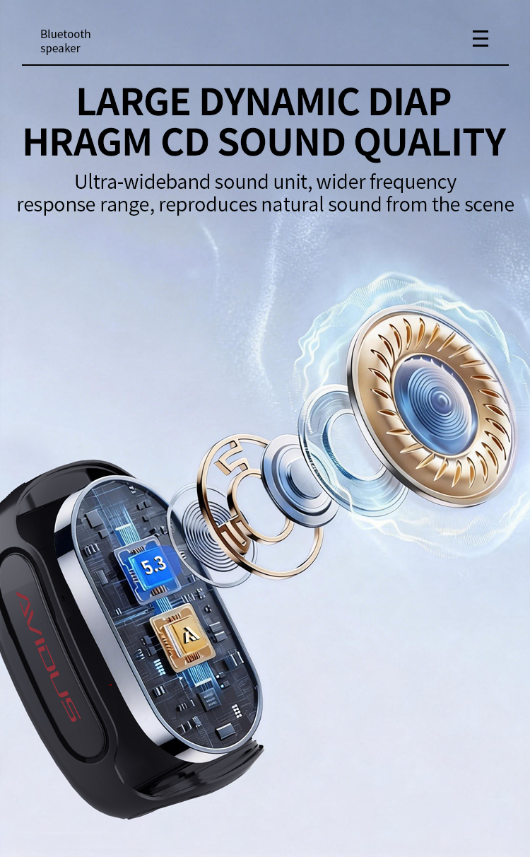 AVIDUS X01 Cycling Bluetooth Speaker IPX6 Waterproof Speaker TWS Hi-Fi ...