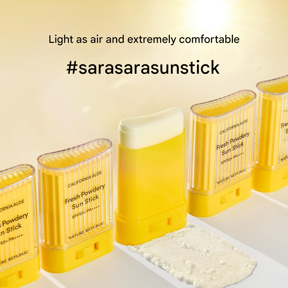 Nature Republic Fresh Powdery Sun Stick Sunscreen Cooling Sunscreen ...
