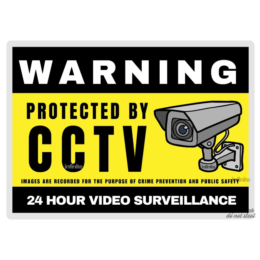 Warning Protected by CCTV - Laminated Signage A4 A5 Size | Shopee ...