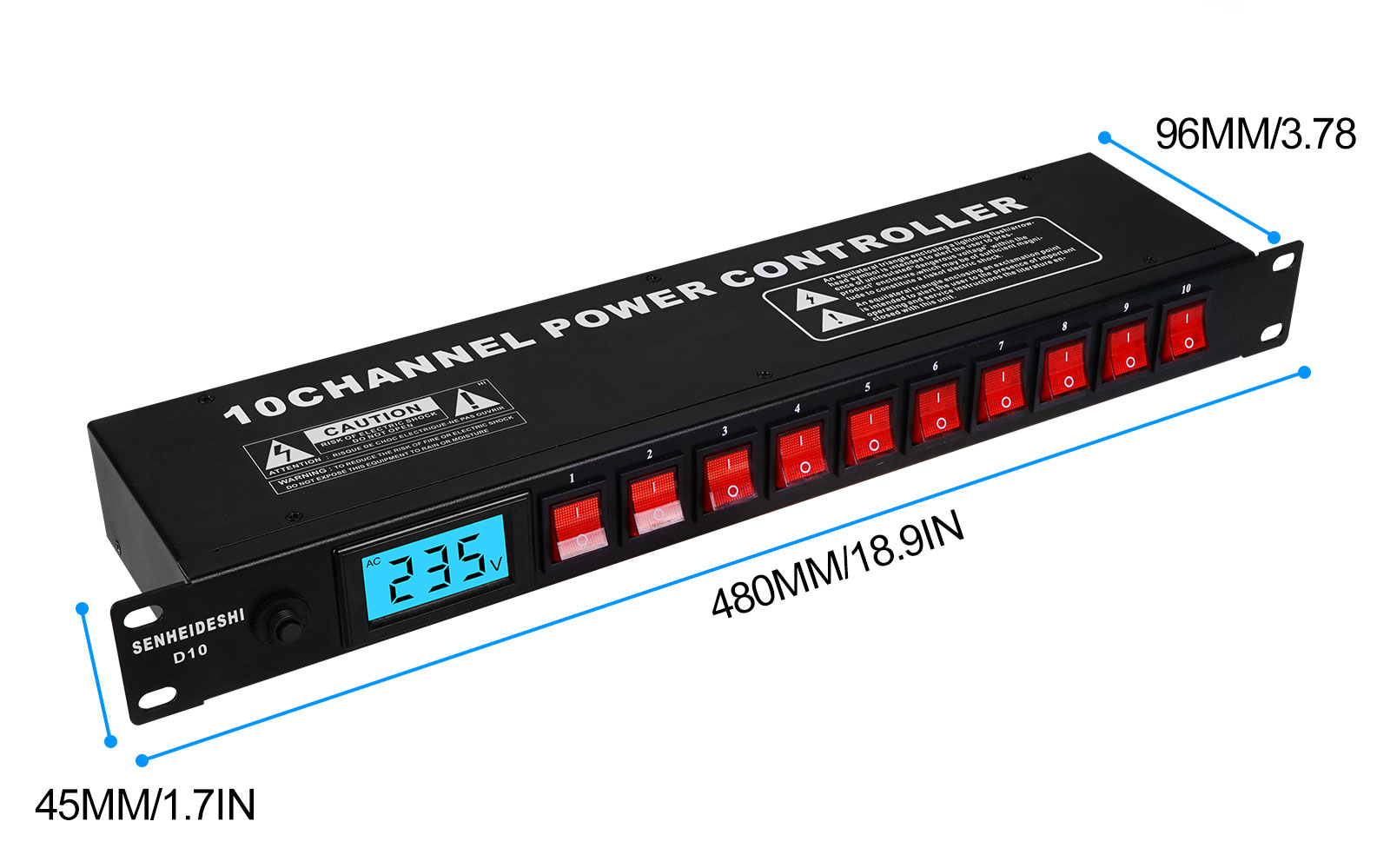 10 channel Power switch controller Digital Display for audio equipment ...