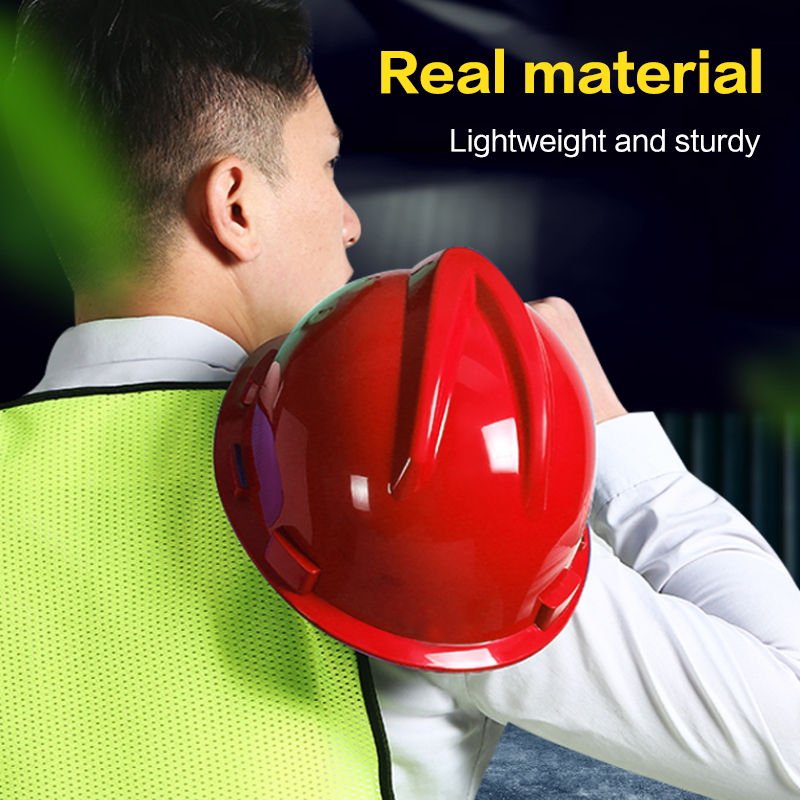 Safety Helmet Hard Hat Construction Engineer Working Head Protective PE ...