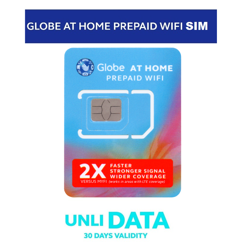 Globe At Home Prepaid WiFi SIMCARD with UNLI DATA for 30 days | Shopee ...