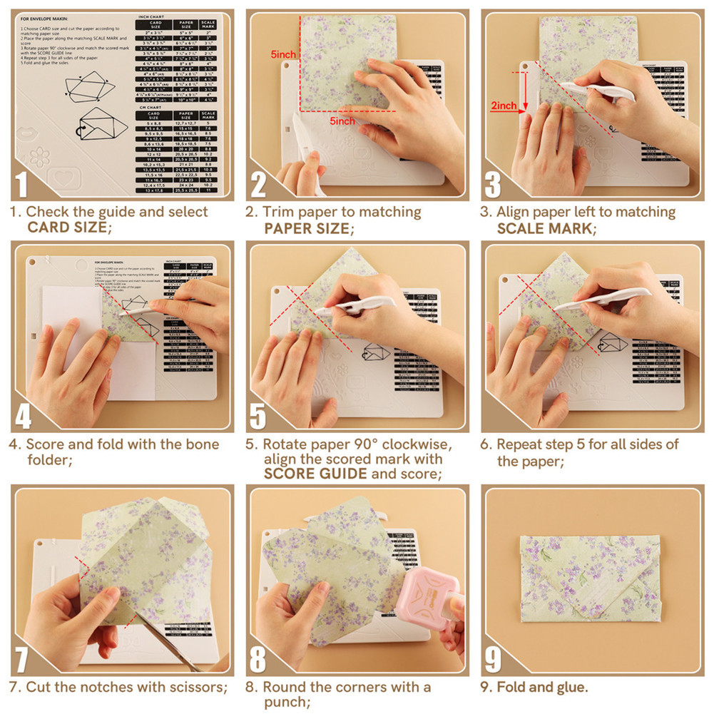 Plastic Scoring Board Multifunctional DIY Creasing tool plate for ...