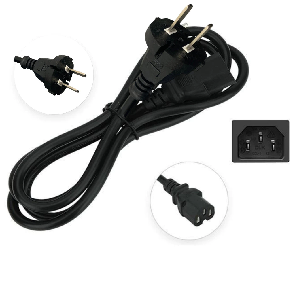 PCTECH_Universal AC CPU Power Cord cable US Plug 2 Pin for PC Computer ...
