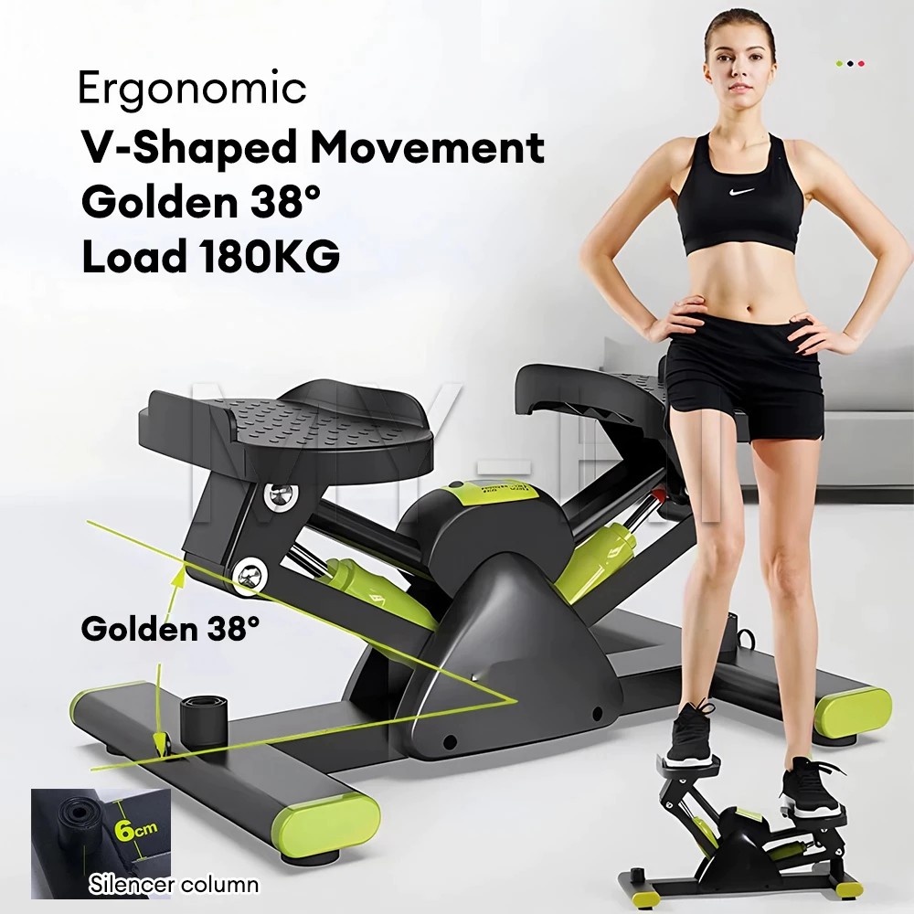 Pedal Exercise Mini Side Stepper V-shaped stepper indoor Hydraulic air ...