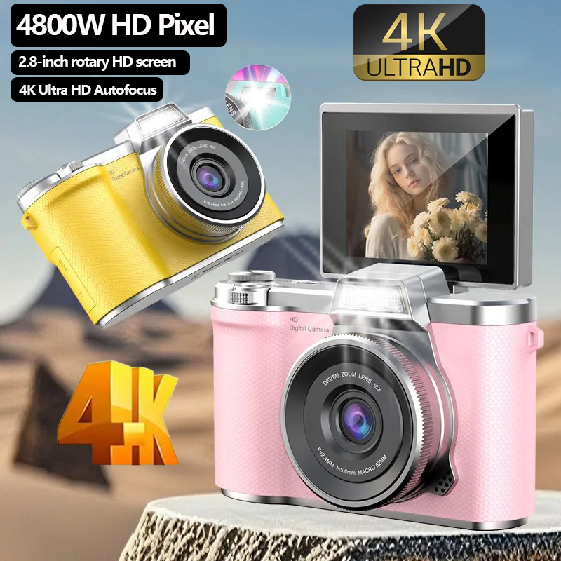Digital Camera 48MP UHD 8X Zoom Autofocus Retro Compact CCD 4K Digital ...