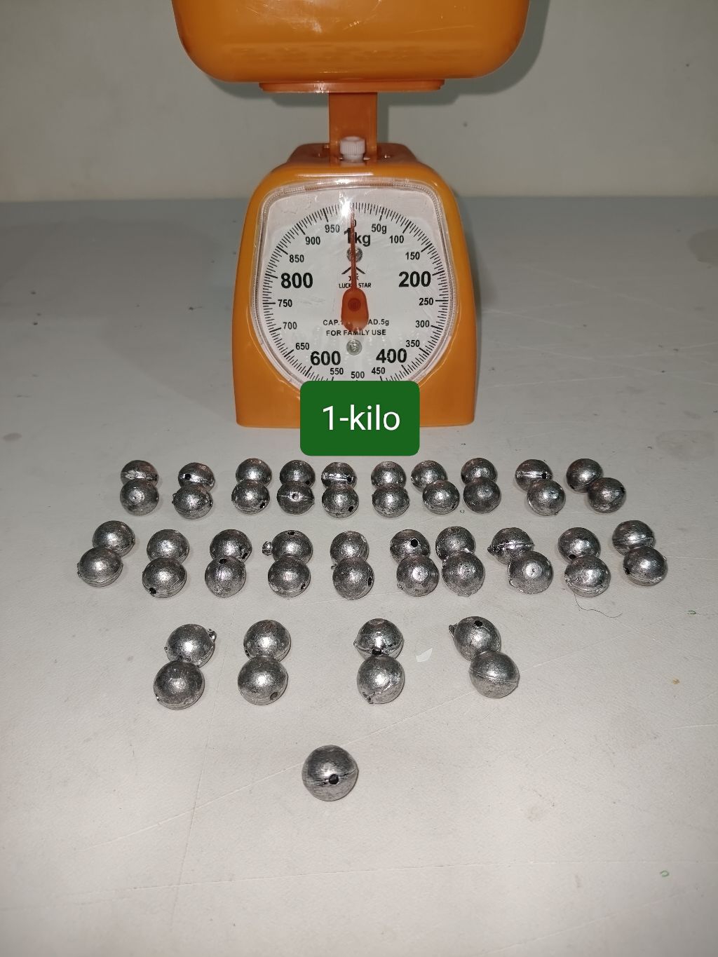 fishing lead sinker (#1) round per kilo or 1/2kg | Shopee Philippines
