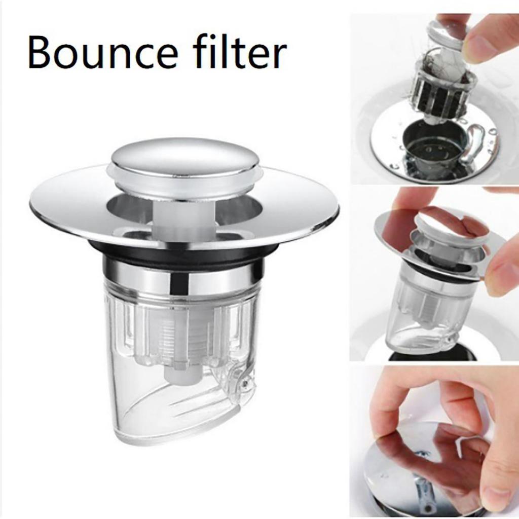 Universal Pop Up Sink Stopper Bounce Core Basin Drain Filter | Shopee ...