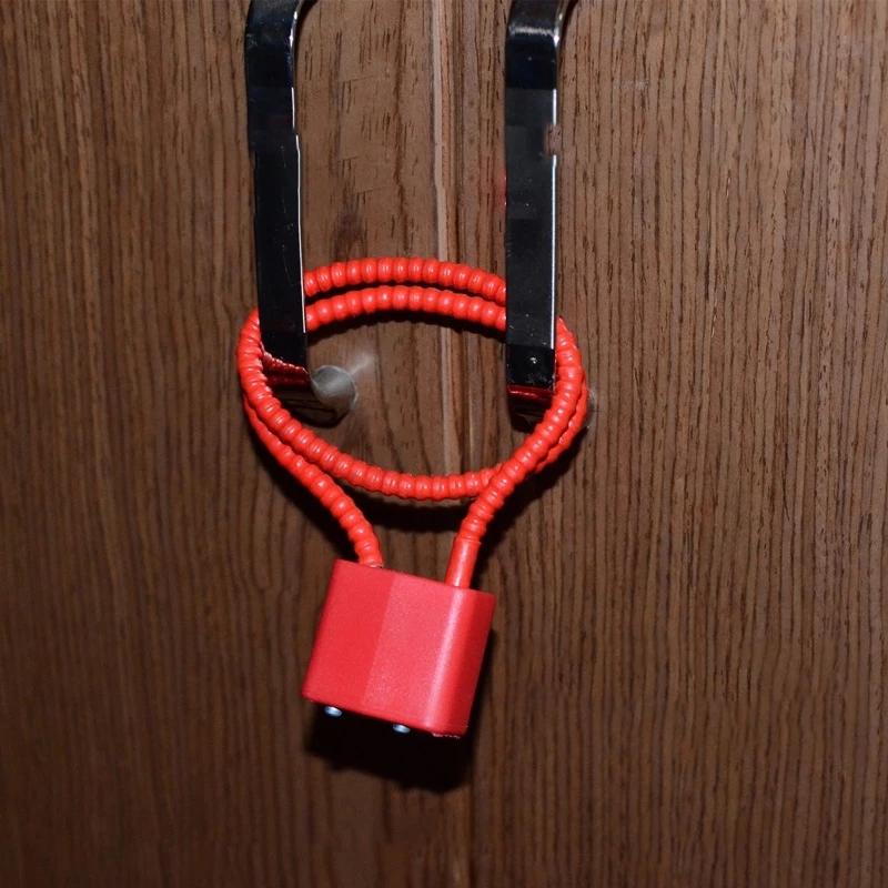 Steel Cable Anti Theft Padlock Long Shackle Wire Rope Lock For Cabinets ...