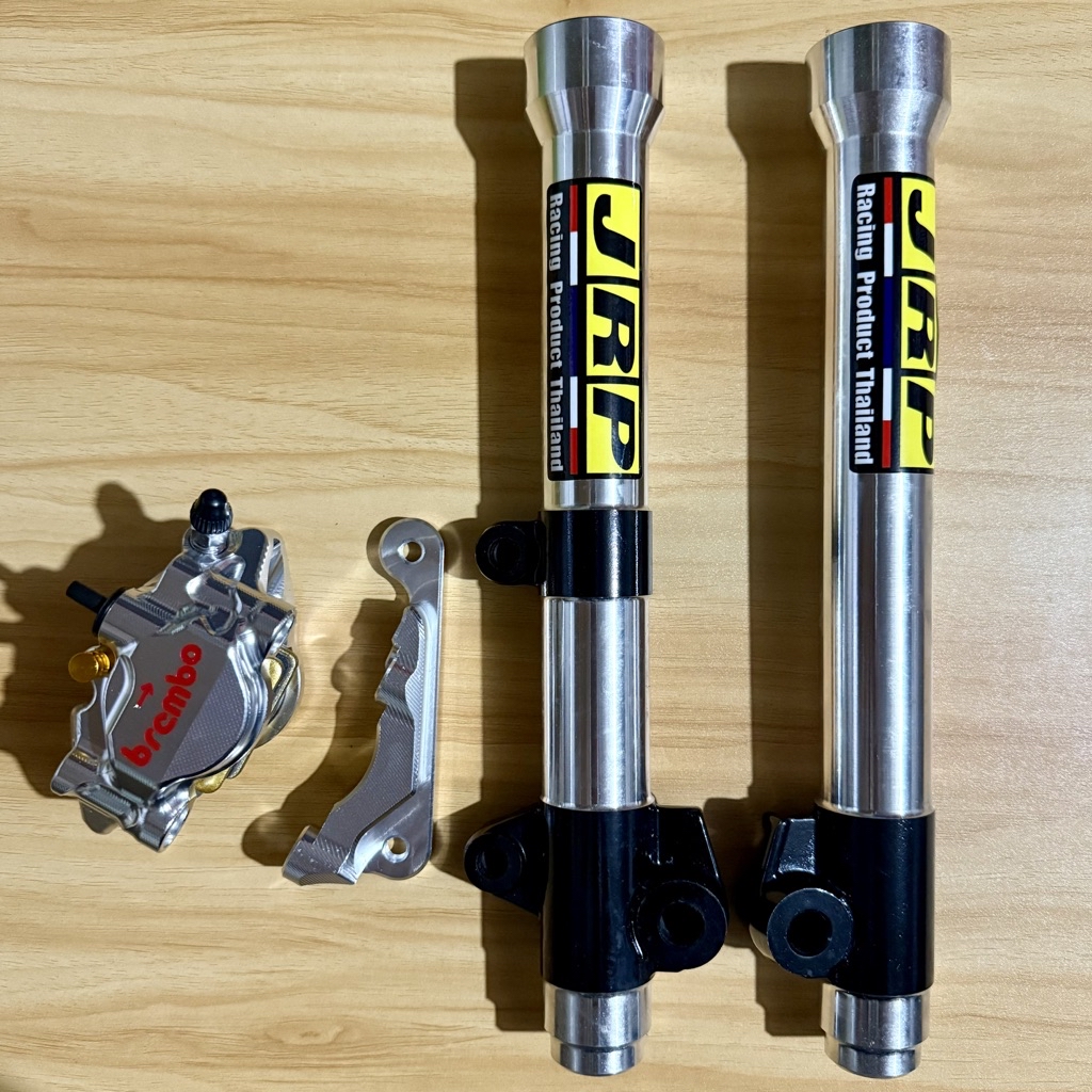 WAVE125 LIGHTEN FRONT SHOCK OUTERTUBE WITH GREY TURTLE BACK CALIPER ...