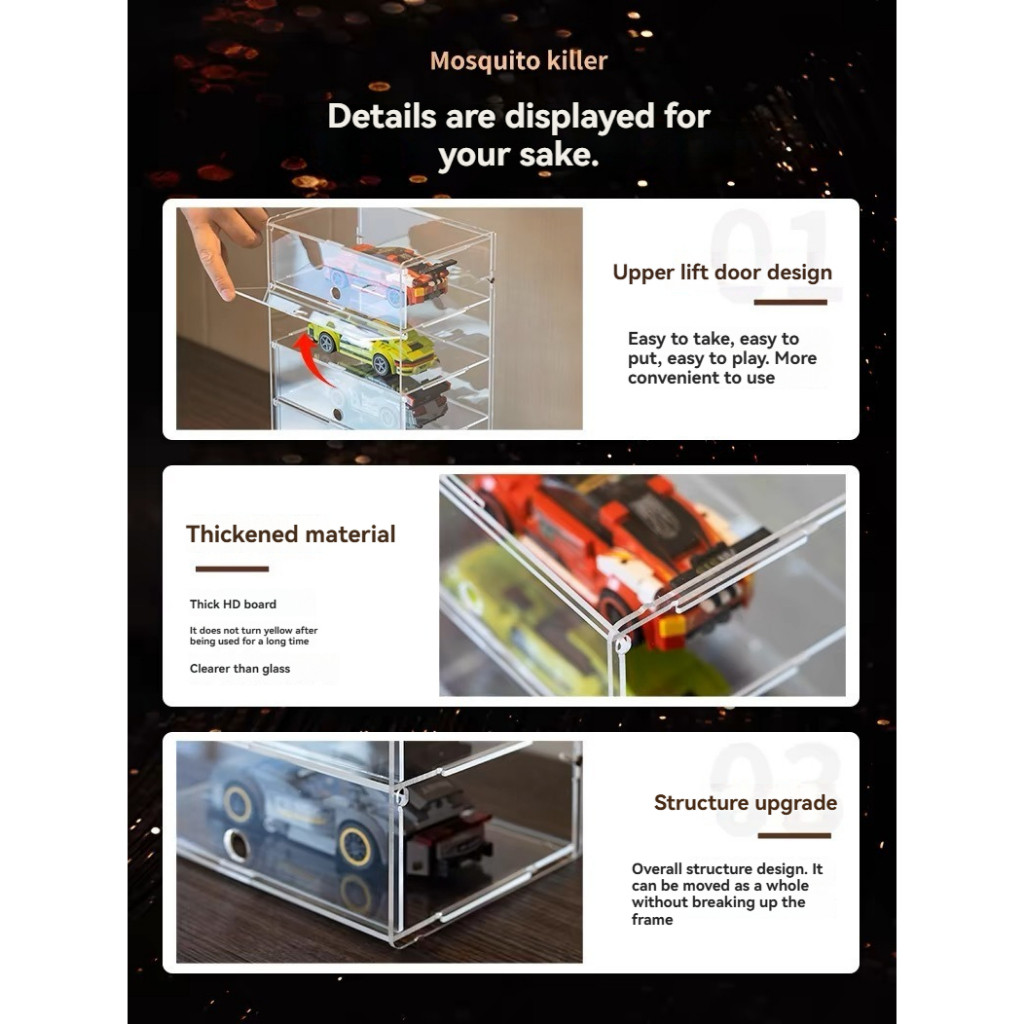 1:32 Scale Model Car Display Case Transparent Toy Car Display Boxes ...