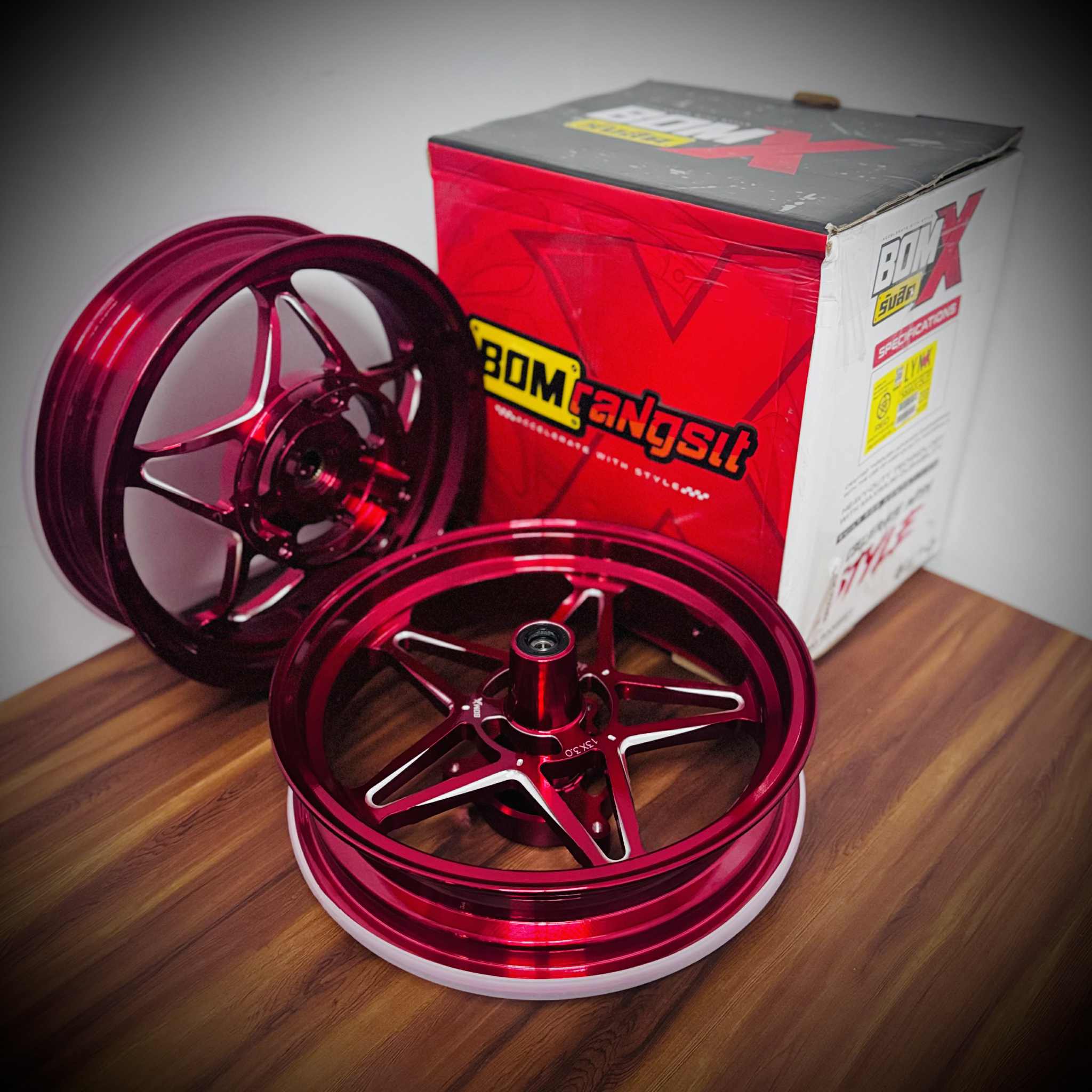 BOM RANGSIT LYNX CNC STAR V1 FOR NMAX OLD FRONT: 3.00x13 REAR: 3.50x13 ...