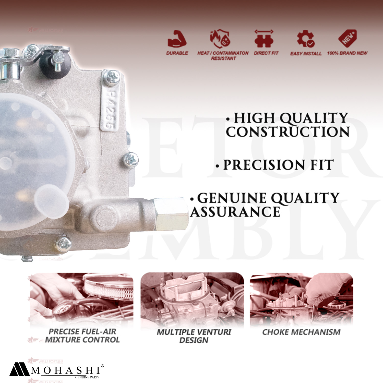 TOYOTA 4K WITH ADAPTOR CARBURATOR ASSEMBLY MOHASHI 21100-24035 ...