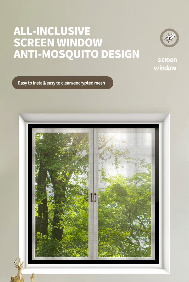 Anti-Mosquito Window Net Self-Adhesive Window Screen Net Nylon Mesh ...