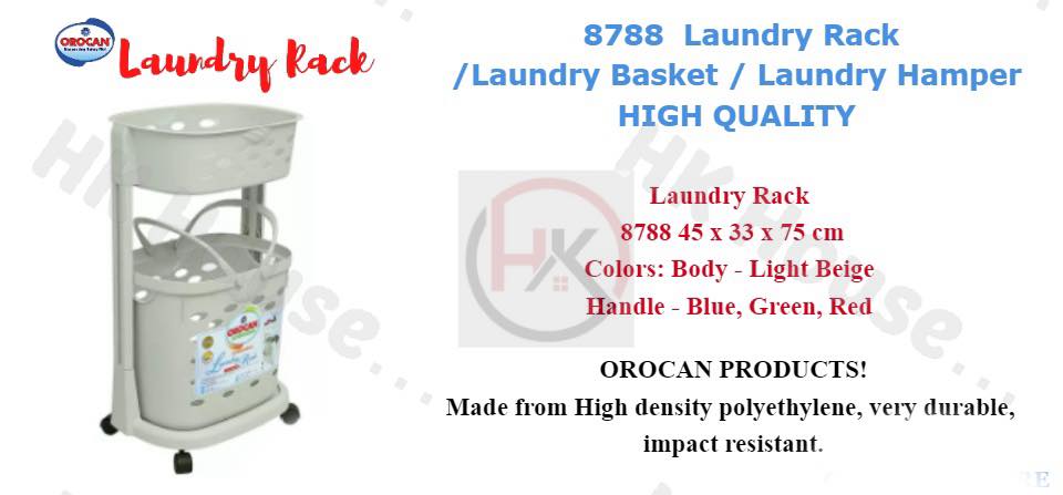 OROCAN 8788 Laundry Rack with Wheels Durable Easy to Move for Efficient ...