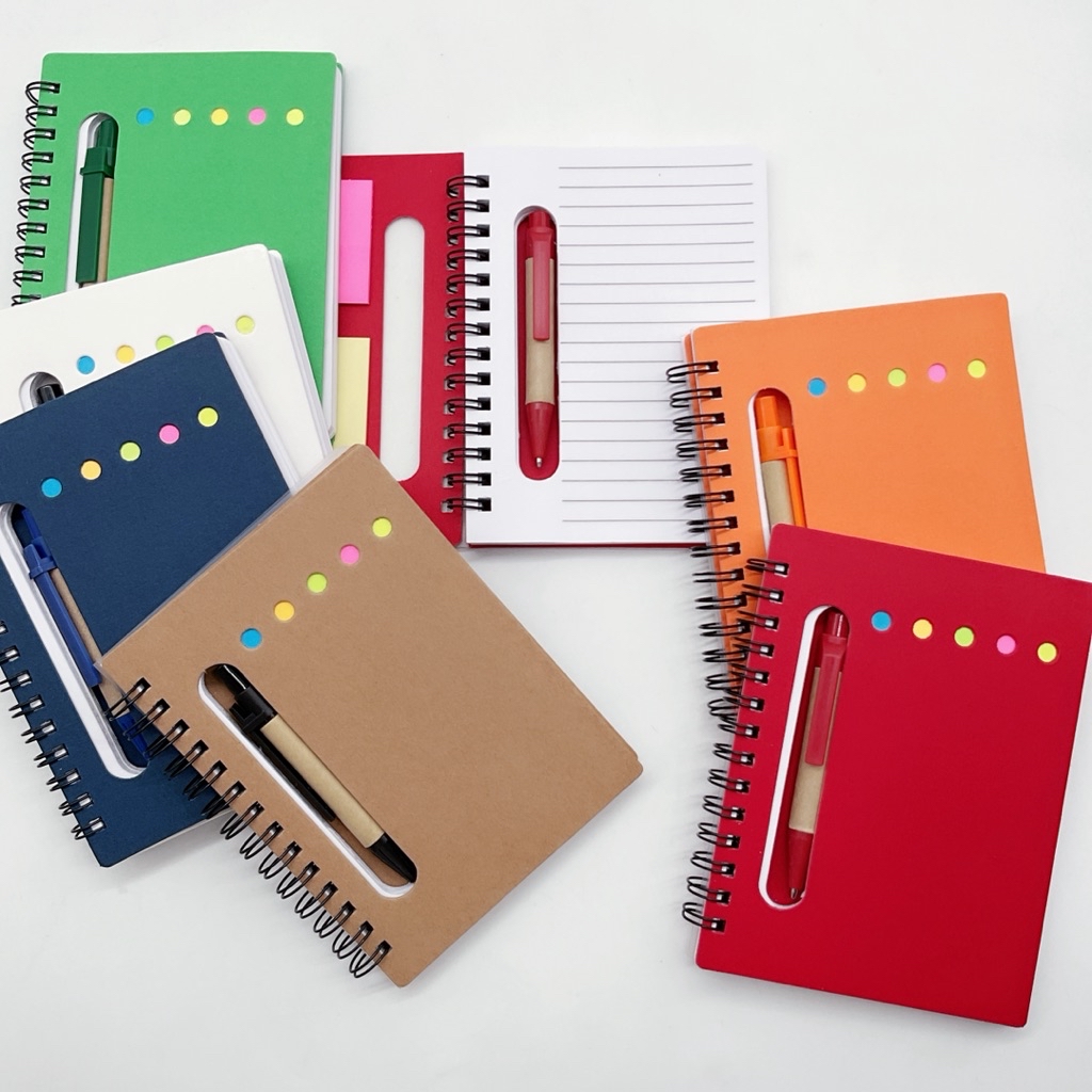 115 Portable Mini Notebook with Ballpoint Pen Coil-bound Essential for ...