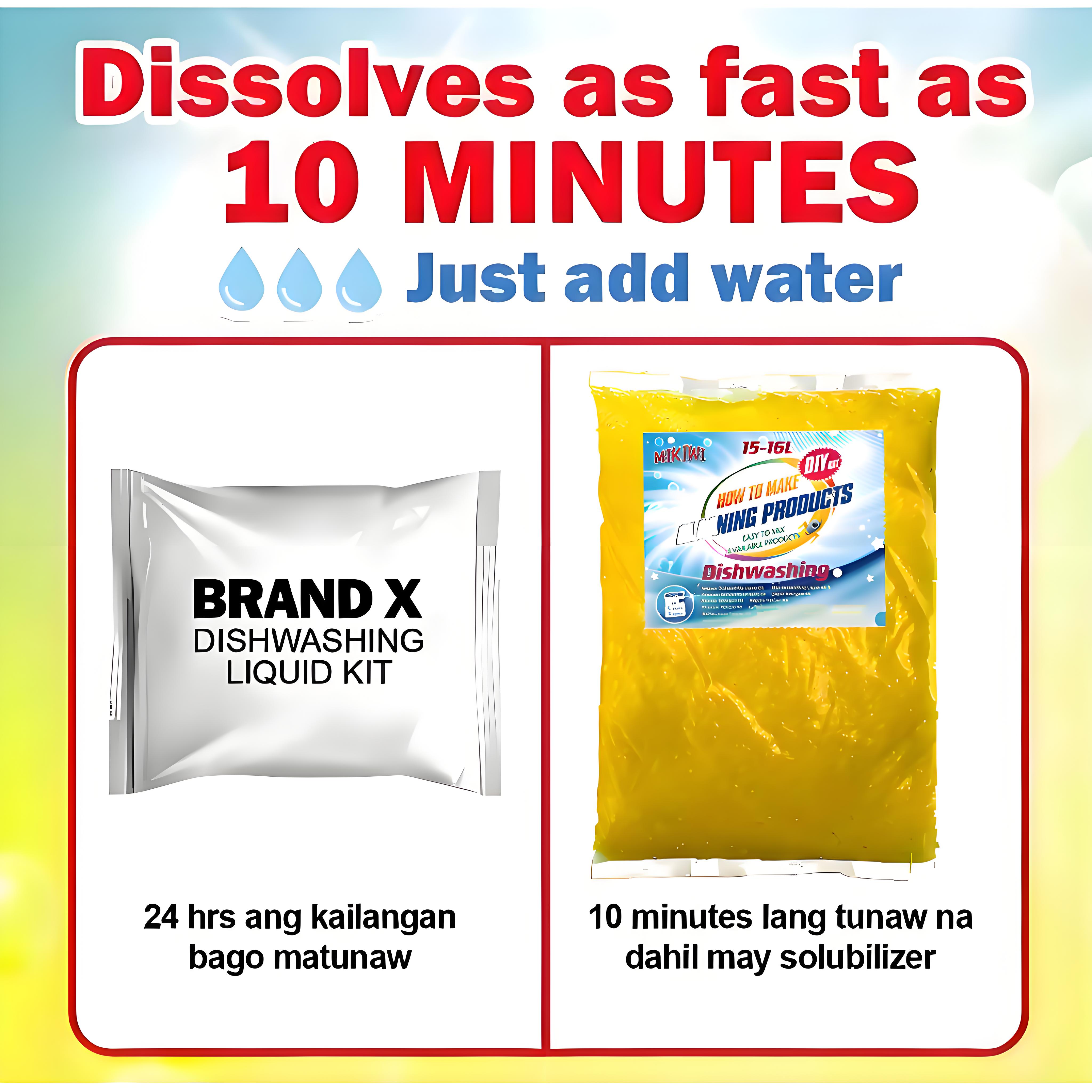 DIY Dishwashing Liquid Kit Set 3.5L-18L Just Add Water Easy Mix Formula ...