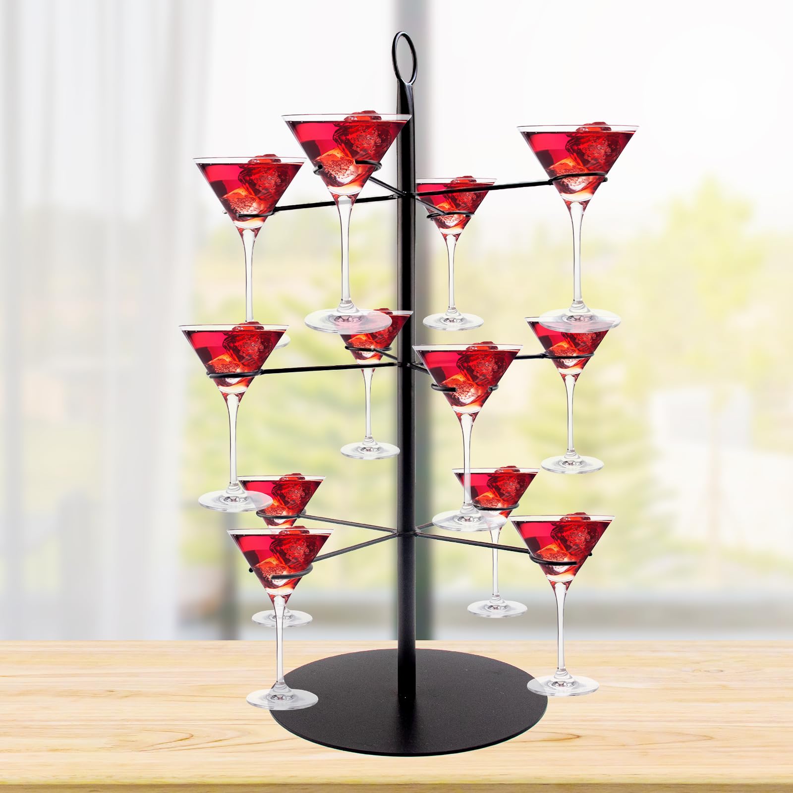 3 Tier Cocktail Tree Stand for wedding& party thicken iron drink rack ...