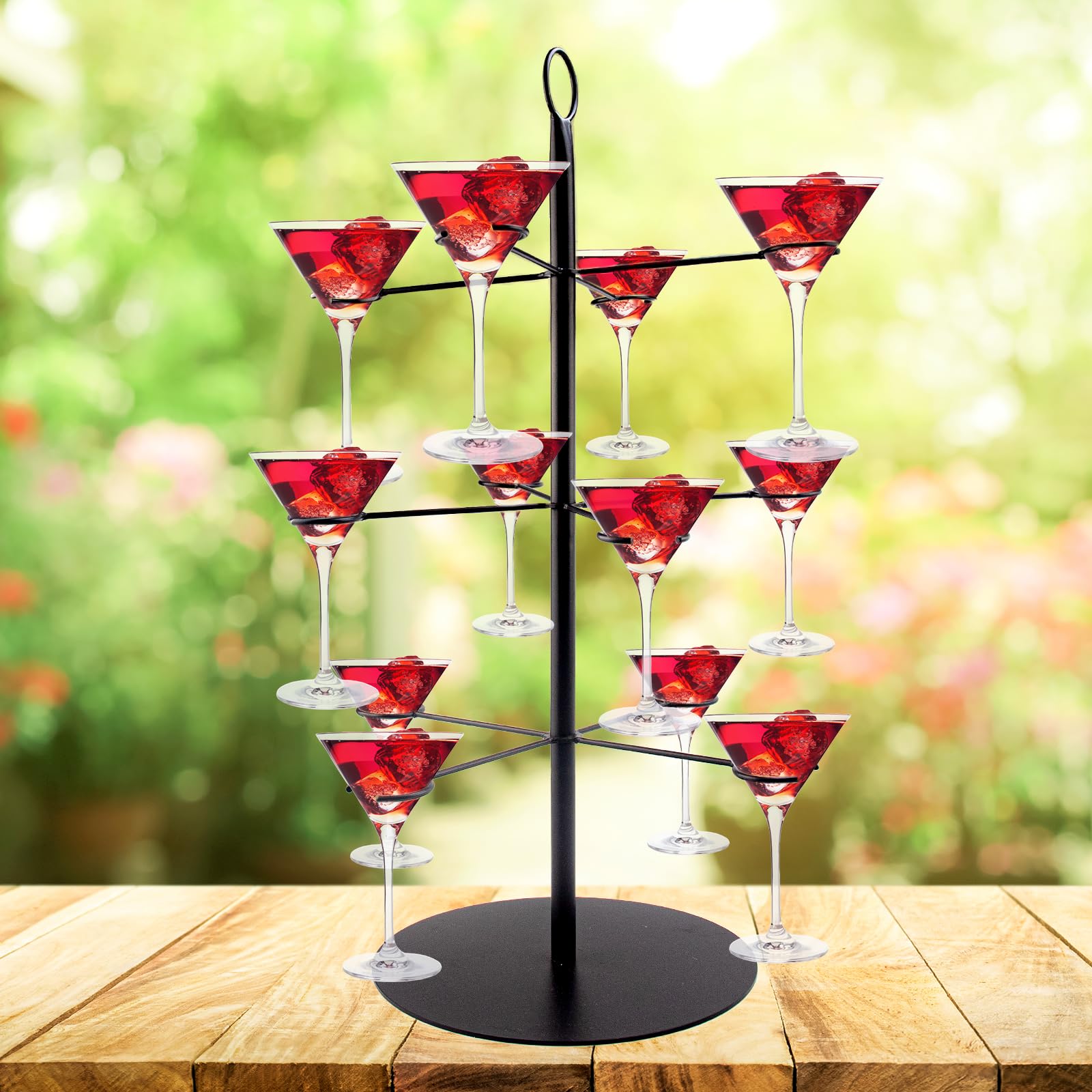 3 Tier Cocktail Tree Stand for wedding& party thicken iron drink rack ...