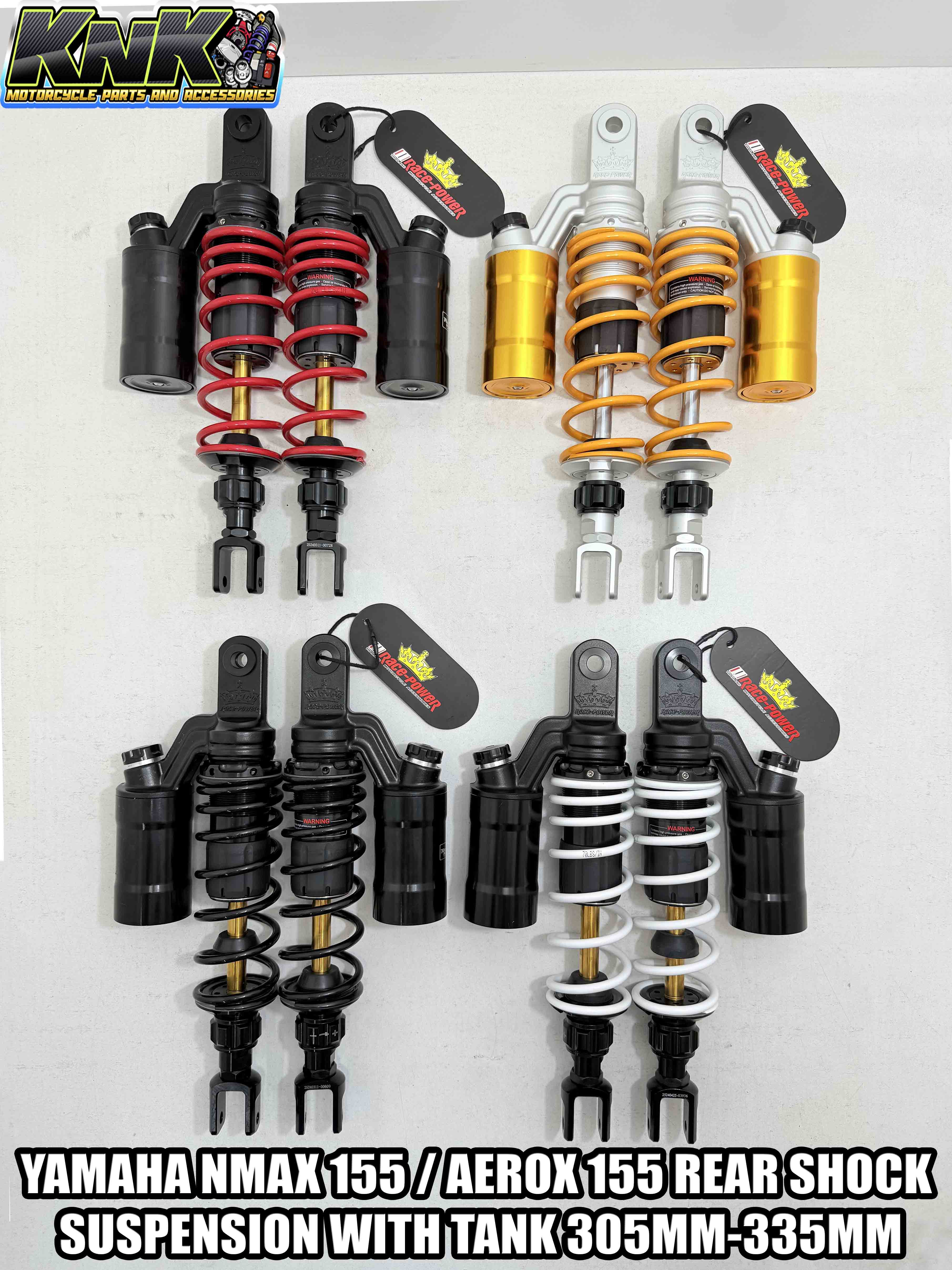 RACE POWER REAR SHOCK W/ TANK 305MM-335MM PREMIUM R-PLUS FOR YAMAHA ...