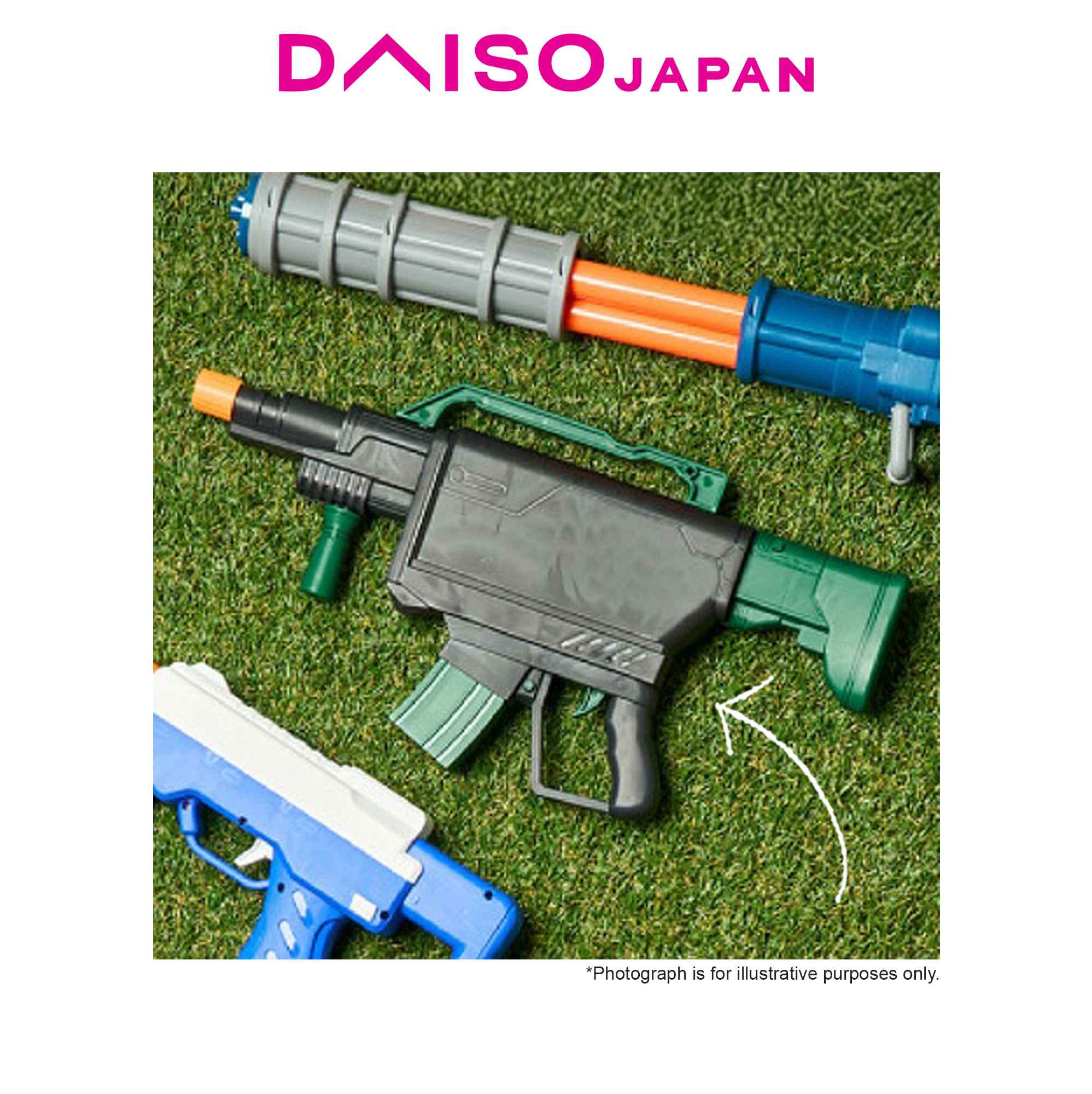 Daiso Assault Rifle Water Toy Gun | Shopee Philippines