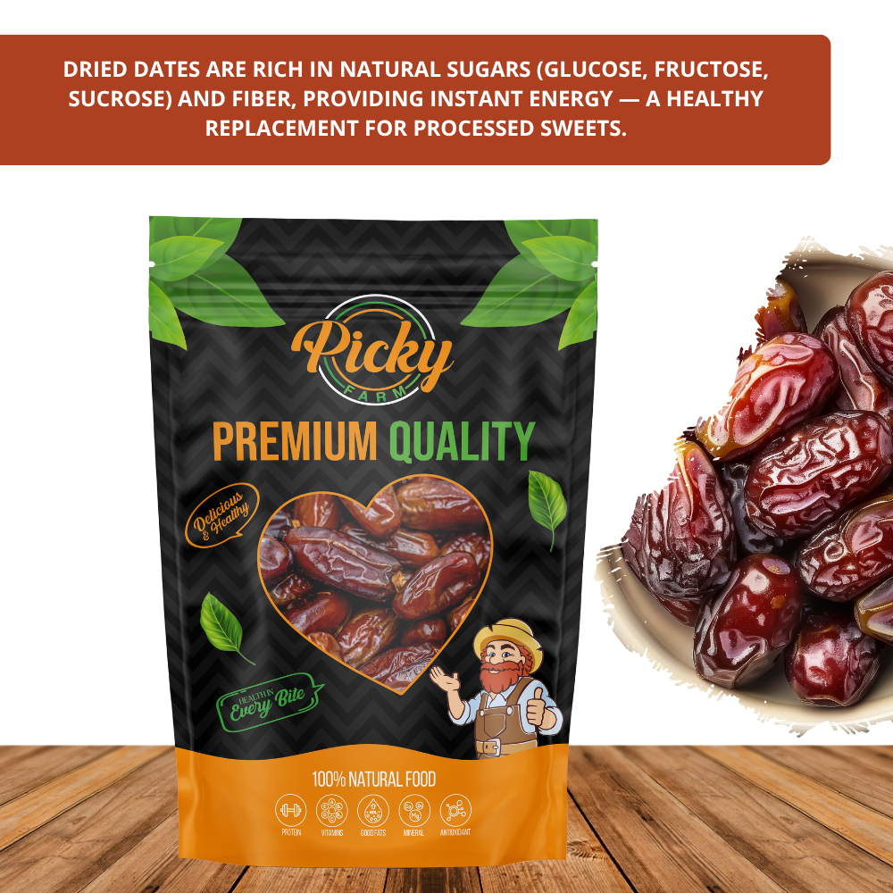 Premium Dried Dates | 100% Natural & Unsweetened | Perfect for Healthy ...