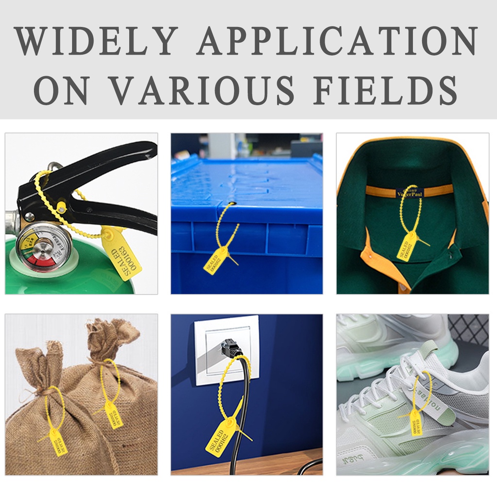 （COD）100 safety labels, plastic anti prying seals, serial number ...