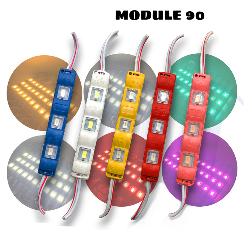 Motorcycle Car Module 90 3LED Square Lights Waterproof Decorative Light ...