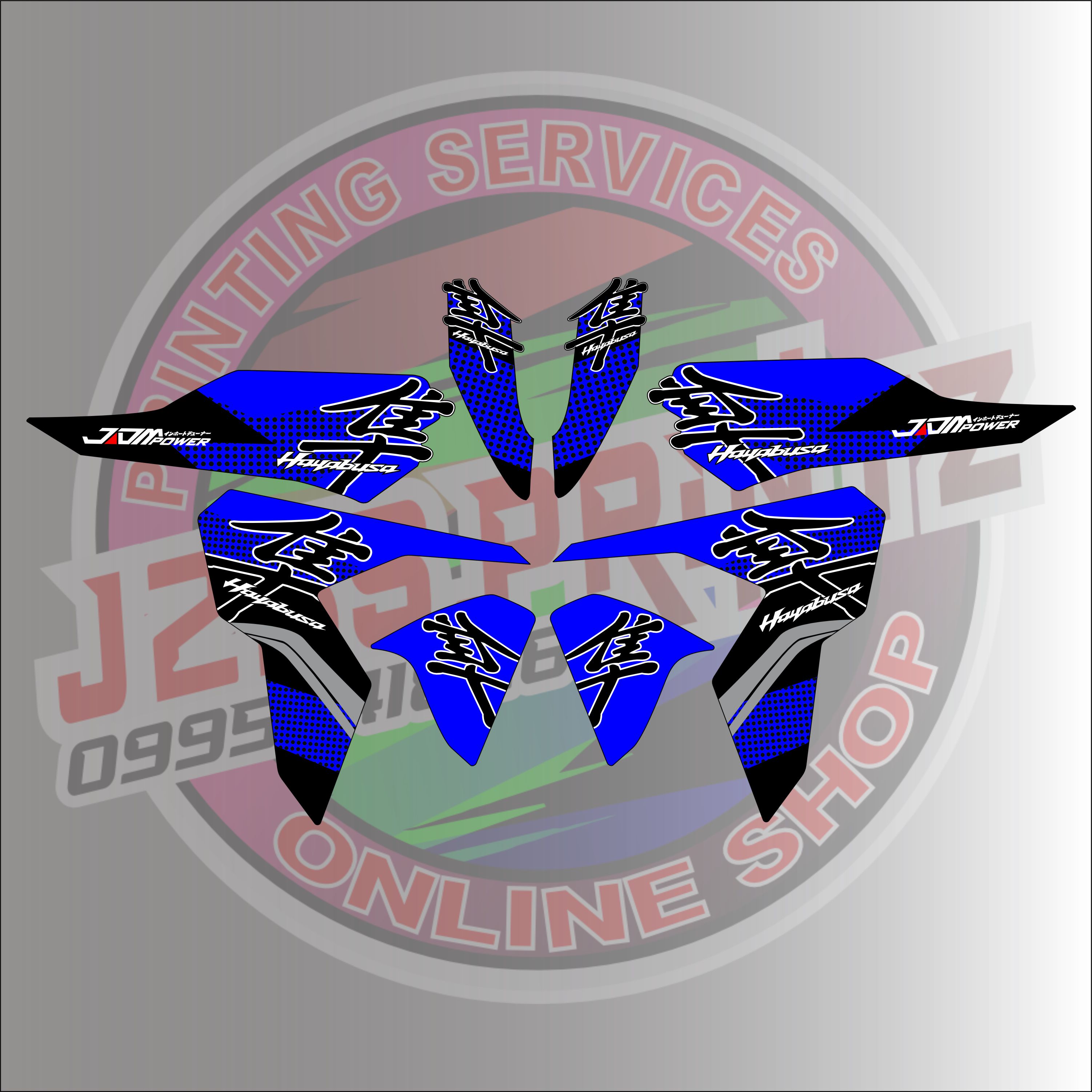 DECALS STICKER FOR HONDA CLICK125 V3 HAYABUSA CONCEPT GLOSSY LAMINATED ...
