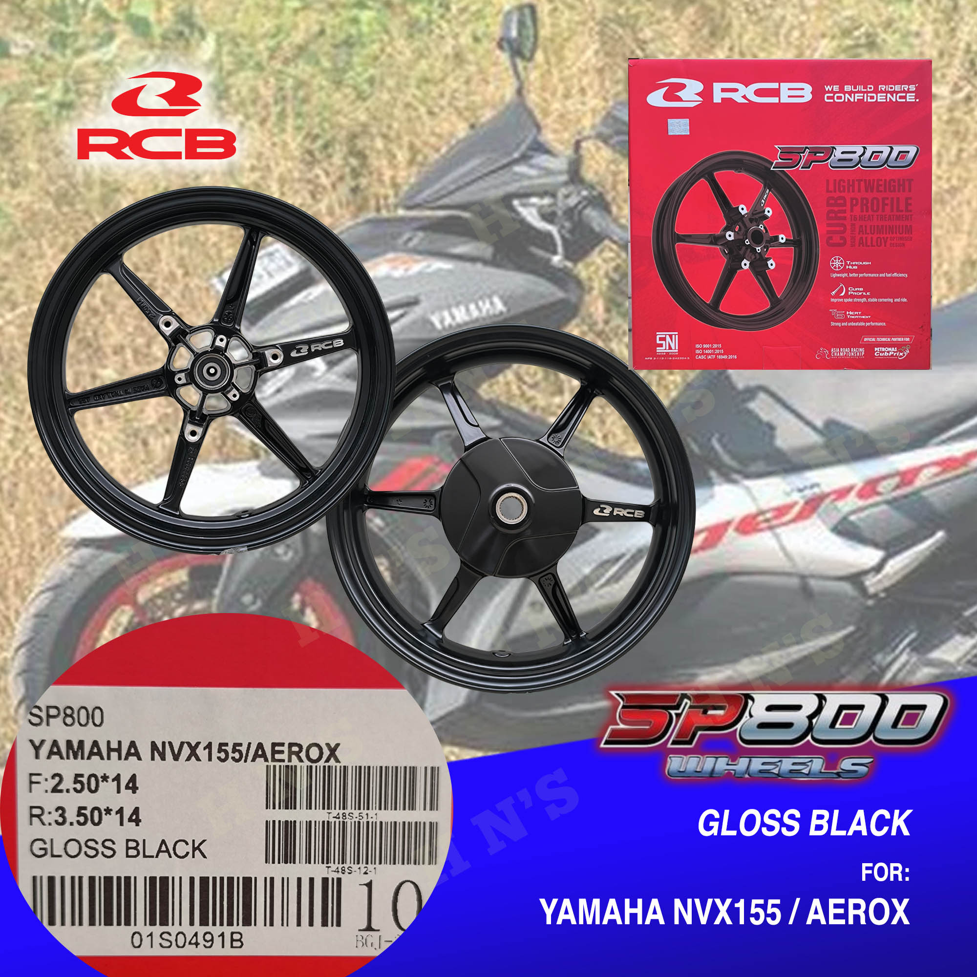 Racing Boy ( RCB ) Mags SP800 for Yamaha Aerox ( Gloss Black ) | Shopee ...