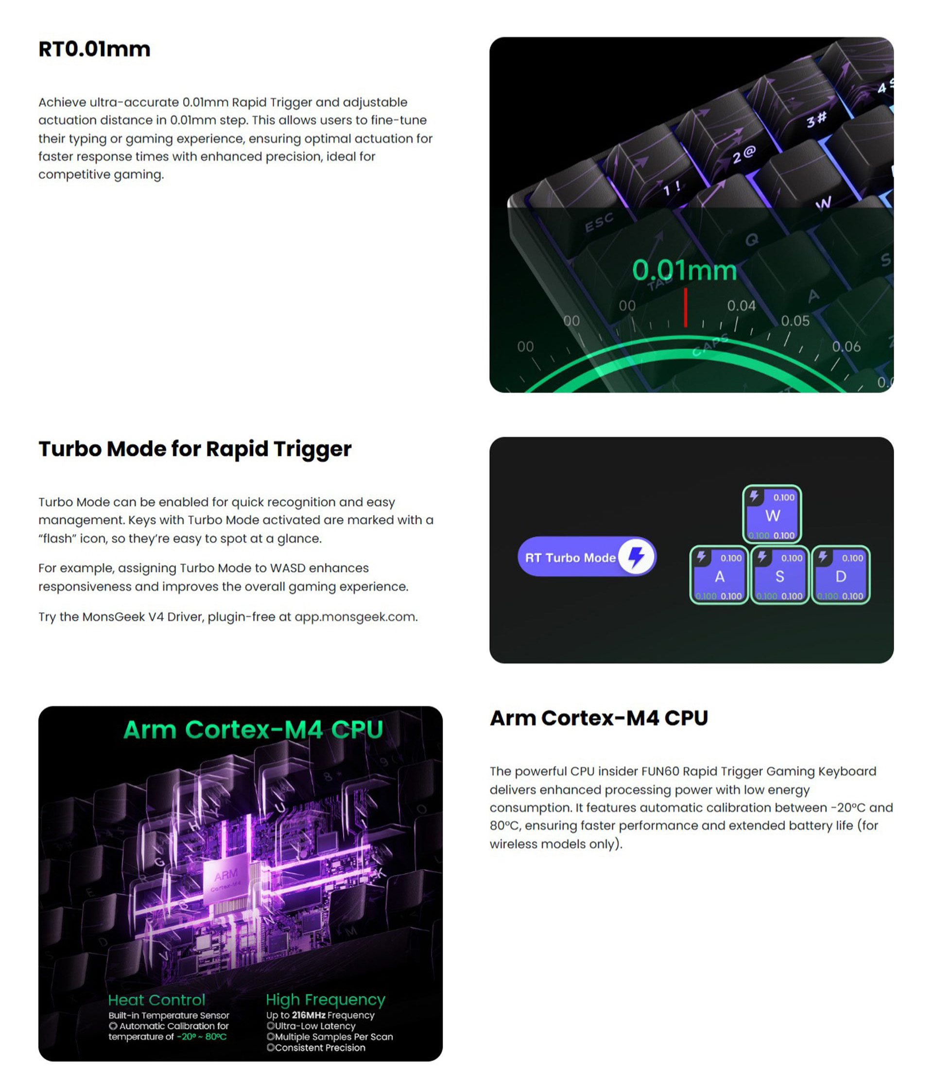 MonsGeek FUN60 Pro SP Shine-Through Black Wired RGB Mechanical Keyboard ...