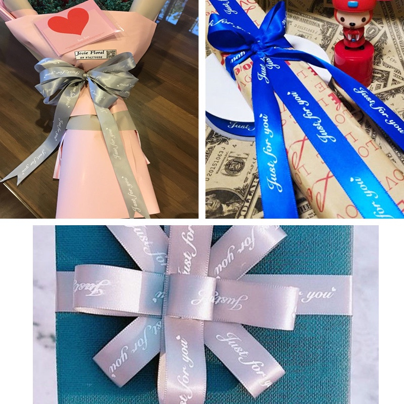 2.5CM 45Yards Satin Ribbon Roll Gift Packaging Ribbon Flower Making ...