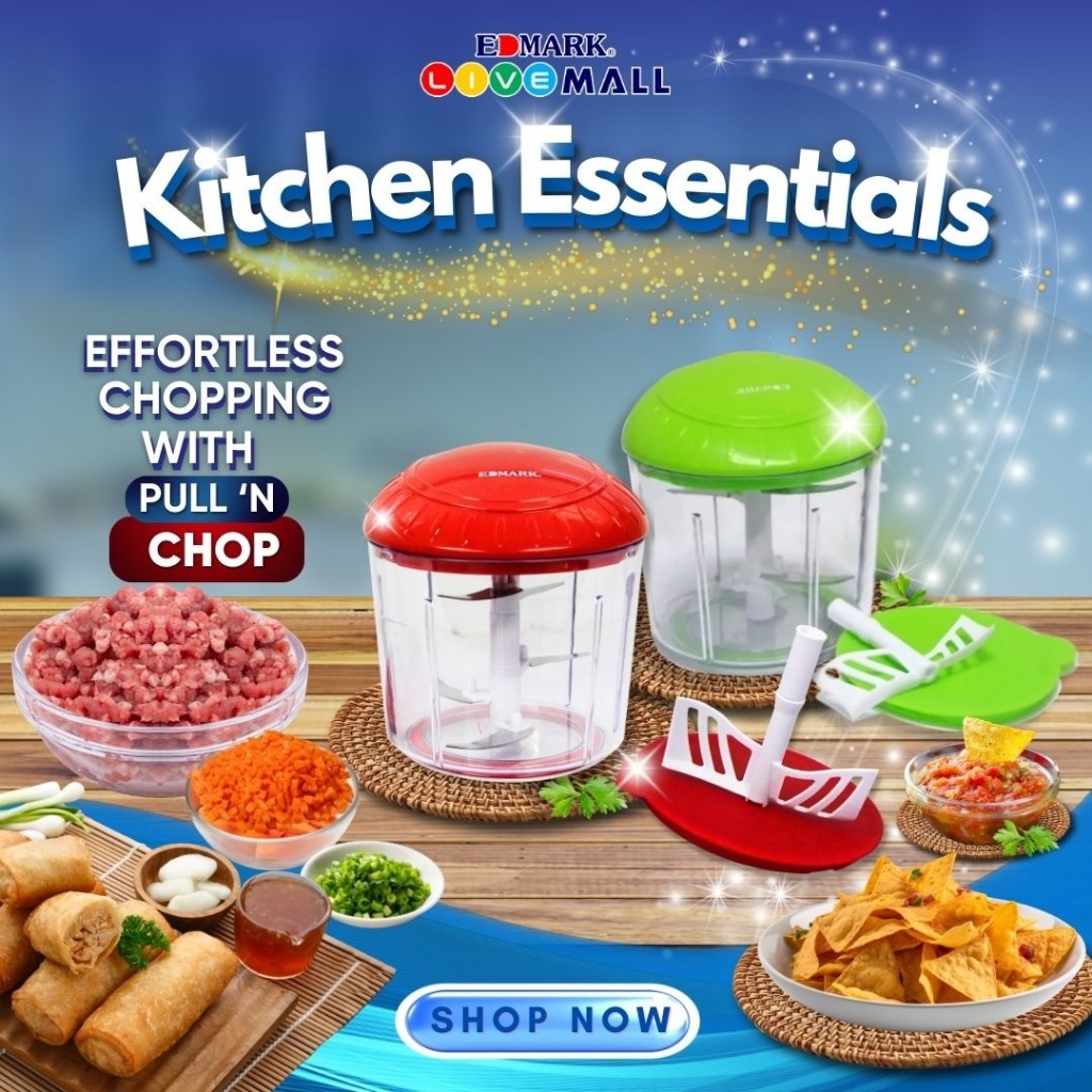 Edmark Livemall Smart Pull N Chop Manual Chopper | Shopee Philippines
