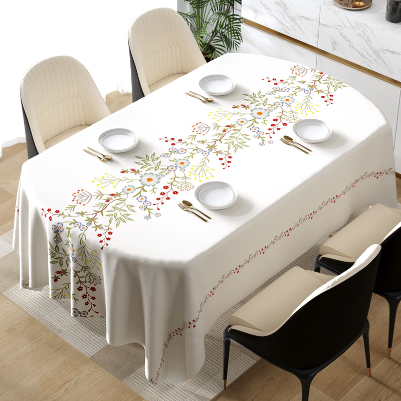 Home Rectangular Table Cover Wash-Free Waterproof Oil Proof Heat-Proof ...