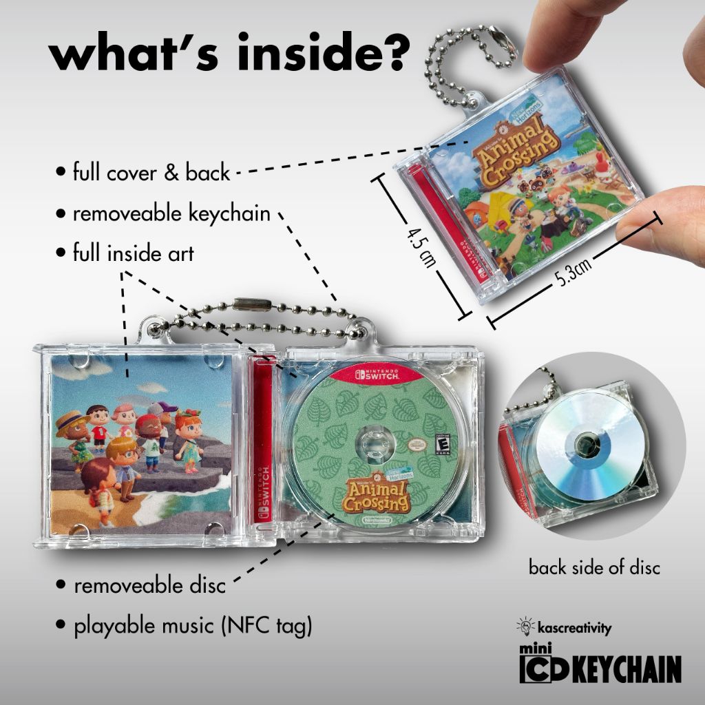 Mini CD Keychain Trinket MOVIES AND TV SHOWS (NFC works with Spotify ...