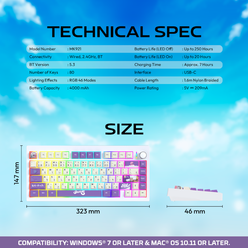 Fantech x One Piece LUFFY GEAR 5 Limited Edition Keyboard Mouse ...