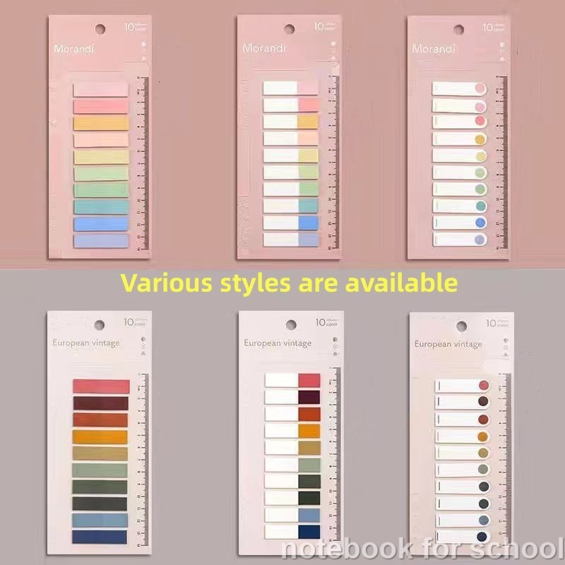 200pcs Colorful Sticky Notes Loose Leaf PVC Label Index Solid Color ...