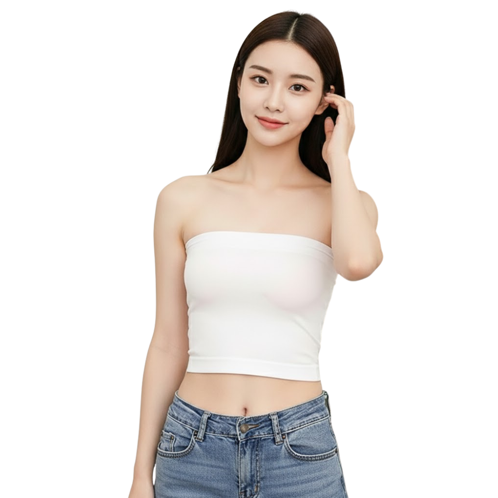 Hello Moderne Strapless Tube Top for Women 06 - Soft Stretchy Basic ...