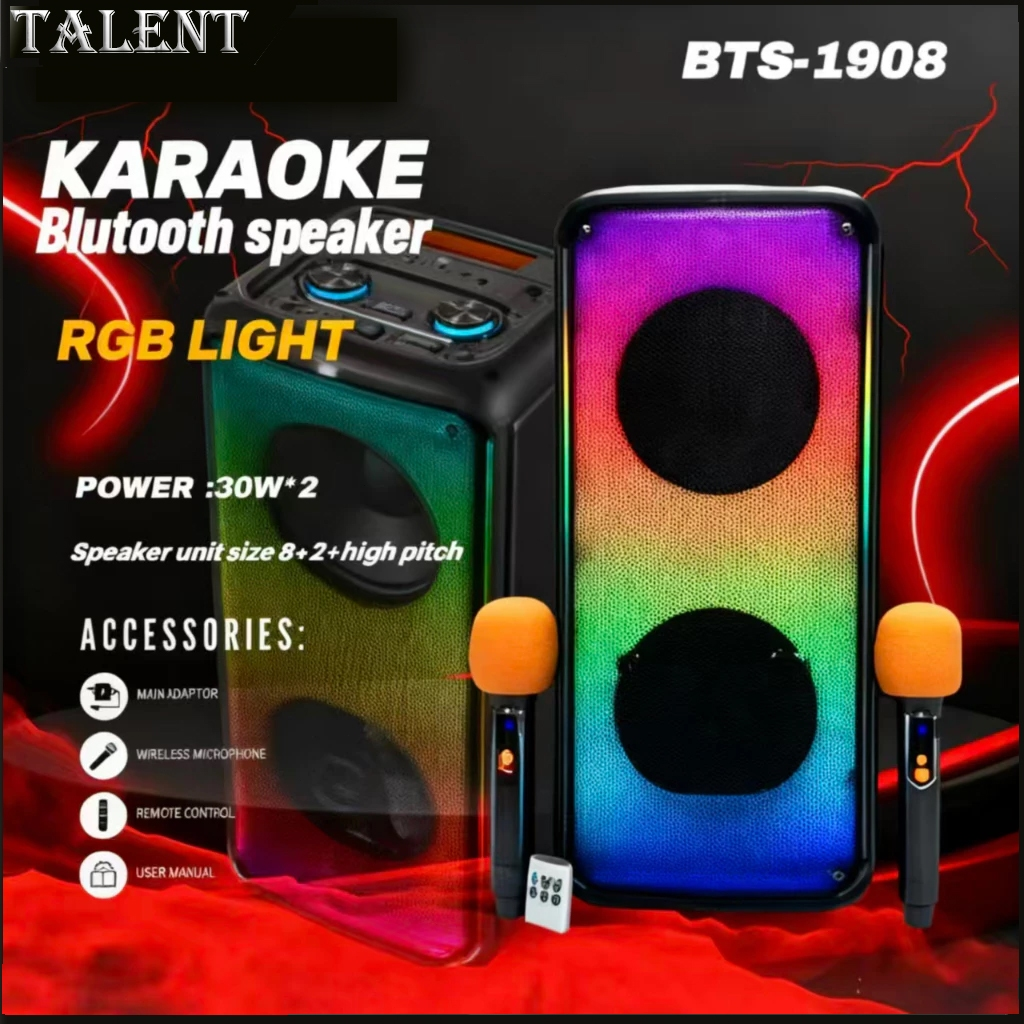 BTS-1908 DJ singing speaker color LED charging party karaoke speaker ...