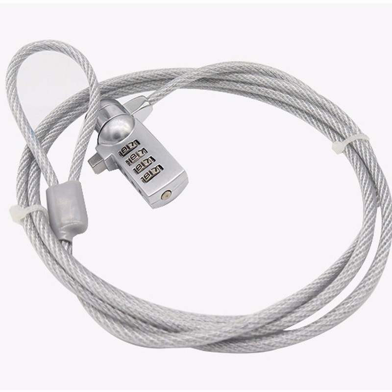 Laptop Cable Lock Zinc Alloy Computer Security 4 Digit Password Lock ...